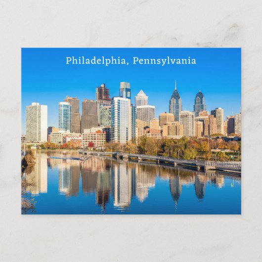 Aangepaste tekst Philadelphia Pennsylvania Briefkaart (Voorkant)