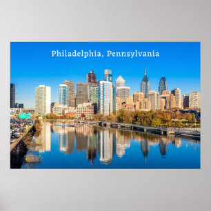 Aangepaste tekst Philadelphia Pennsylvania Poster