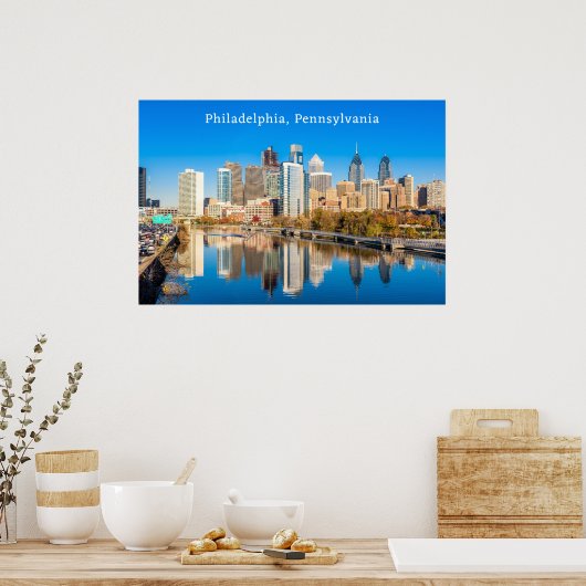 Aangepaste tekst Philadelphia Pennsylvania Poster (Keuken)