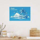 Aangepaste tekst Phuket Thailand Poster (Keuken)