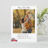 Aangepaste tekst/pic-kerstrode vrachtwagen met sne kaart (Staand voorkant)