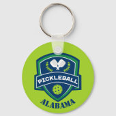 Aangepaste tekst Pickleball 2-zijdig Sleutelhanger (Voorkant)