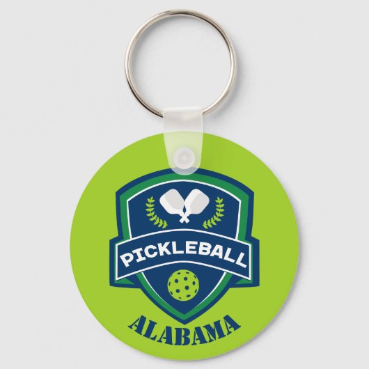 Aangepaste tekst Pickleball 2-zijdig Sleutelhanger (Voorkant)