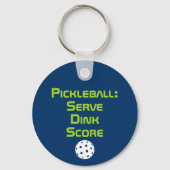 Aangepaste tekst Pickleball 2-zijdig Sleutelhanger (Achterkant)