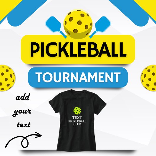 Aangepaste tekst Pickleball Club T-shirt