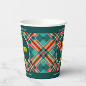 Aangepaste tekst Pickleball Gingerbread Chee Papieren Bekers (Links)