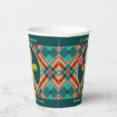 Aangepaste tekst Pickleball Gingerbread Chee Papieren Bekers (Rechts)