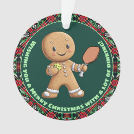 Aangepaste tekst, Pickleball Gingerbread Cheer Ornament