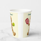 Aangepaste tekst Pickleball Gingerbread Delight Papieren Bekers (Rechts)
