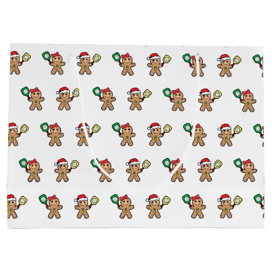 Aangepaste tekst Pickleball Gingerbrood Groot Cadeauzakje (Achterkant)