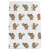 Aangepaste tekst Pickleball Gingerbrood Medium Cadeauzakje (Achterkant)