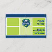 Aangepaste tekst Pickleball groen en blauw Visitekaartje (Achterkant)
