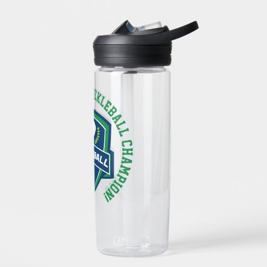 Aangepaste tekst Pickleball groen en blauw Waterfles (Links)