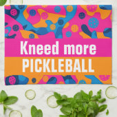 Aangepaste tekst Pickleball Party Camo Theedoek (Gevouwen)
