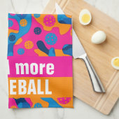 Aangepaste tekst Pickleball Party Camo Theedoek (Quarter Fold)