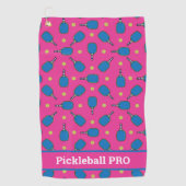 Aangepaste tekst Pickleball Playtime Golfhanddoek (Voorkant)