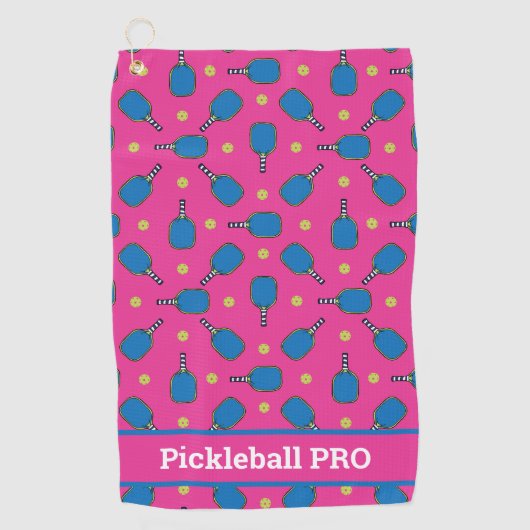 Aangepaste tekst Pickleball Playtime Golfhanddoek (Voorkant)