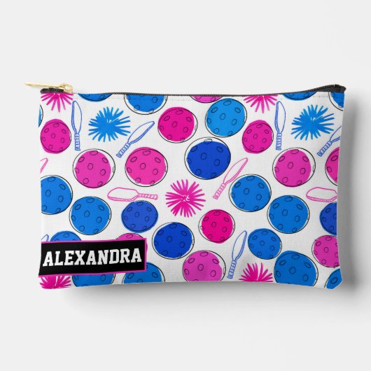 Aangepaste tekst Pickleball Pop Dink Pouch Etui (Voorkant)