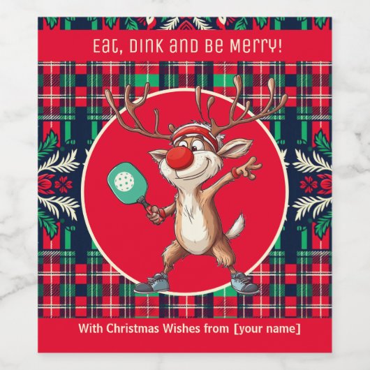 Aangepaste tekst Pickleball Rudolf Wijn Etiket (Enkel label)