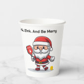 Aangepaste tekst Pickleball🎅 Santa Papieren Bekers (Achterkant)