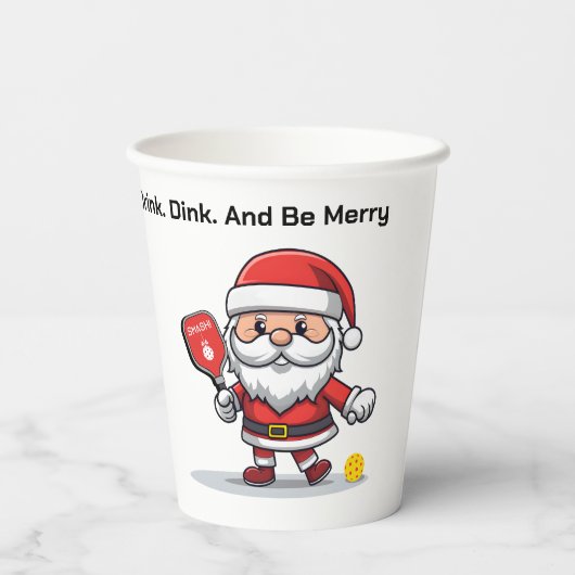 Aangepaste tekst Pickleball🎅 Santa Papieren Bekers (Achterkant)