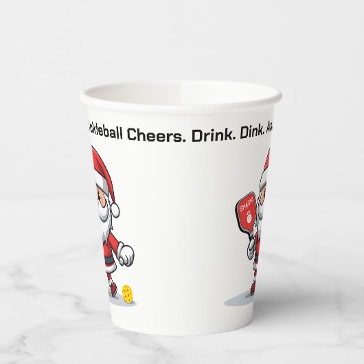 Aangepaste tekst Pickleball🎅 Santa Papieren Bekers (Links)