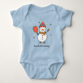 Aangepaste tekst Pickleball Snowman Cheer Romper (Voorkant)