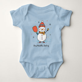 Aangepaste tekst Pickleball Snowman Cheer Romper