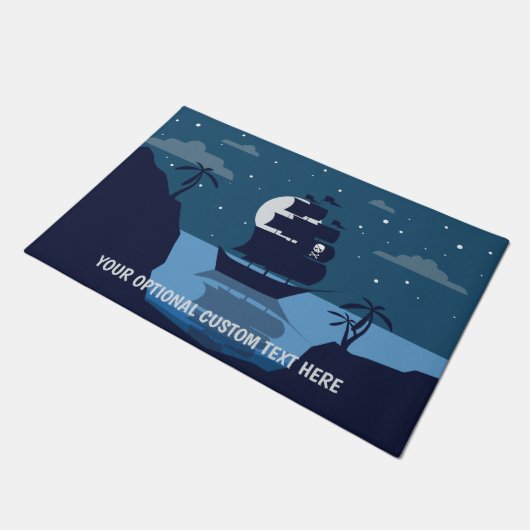 Aangepaste tekst Pirate Ship deurmat (Schuin)