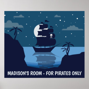 Aangepaste tekst Pirate Ship poster