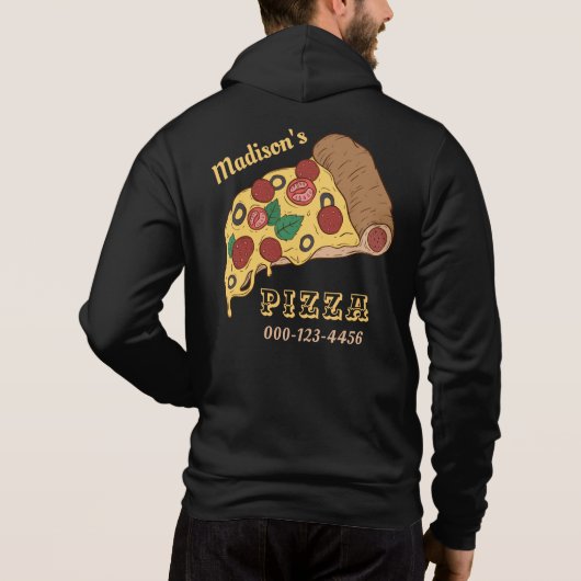 Aangepaste tekst PIZZA Hoodie (Achterkant)