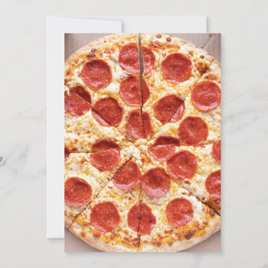 Aangepaste tekst Pizza Party|Leuk Rood Wit Checker Kaart (Achterkant)