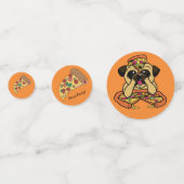 Aangepaste tekst Pizza Party tafel confetti (Voorkanten)