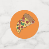 Aangepaste tekst Pizza Party tafel confetti (Kleine voorkant)