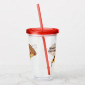Aangepaste tekst Pizza Segmenten tumblers Acryl Drinkbeker (Links)