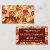 Aangepaste tekst PIZZA-visitekaartjes Visitekaartje (Voorkant / Achterkant)