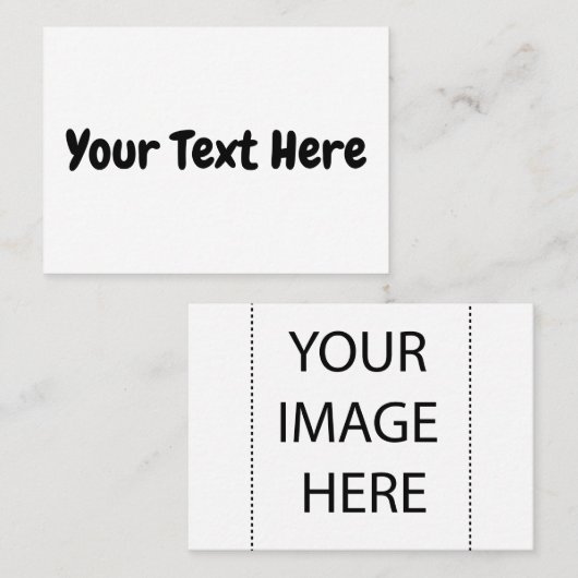 Aangepaste tekst plaatskaartje (Voorkant / Achterkant)