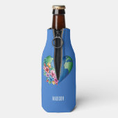 Aangepaste tekst Planet Earth Heart Flesjeskoeler (Fles Achterkant)