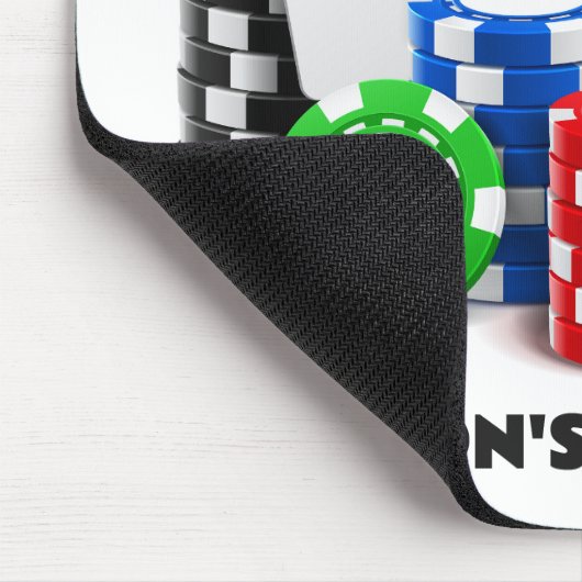 Aangepaste tekst Poker / Casino Muismat (Hoek)