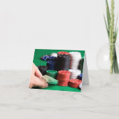 Aangepaste tekst Poker speler wenskaart Kaart (Voorkant)