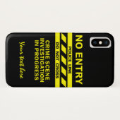 Aangepaste tekst Politie Lijn telefoonhoesjes Case-Mate iPhone Case (Achterkant (horizontaal))