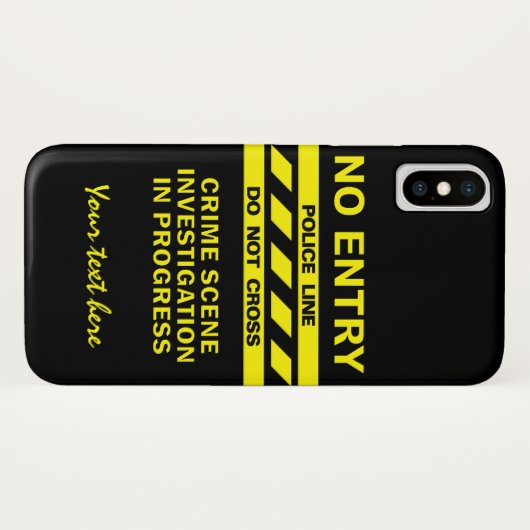 Aangepaste tekst Politie Lijn telefoonhoesjes Case-Mate iPhone Case (Achterkant (horizontaal))