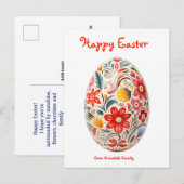 Aangepaste tekst Poolse folklore Ei-citerende folk Briefkaart (Voorkant / Achterkant)