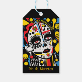 Aangepaste tekst 💀 Pop Art Calavera Cadeaulabel