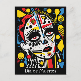 Aangepaste tekst 💀 Pop Art Calavera in pet Briefkaart