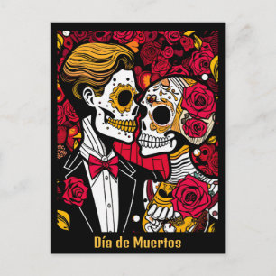 Aangepaste tekst 💀 Pop Día de Muertos Briefkaart