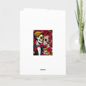 Aangepaste tekst 💀 Pop Día de Muertos Kaart (Achterkant)
