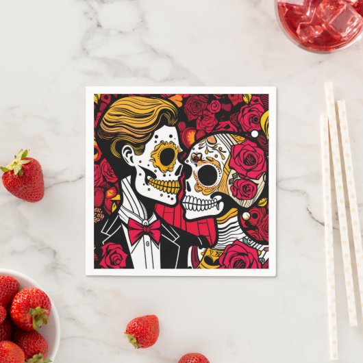 Aangepaste tekst 💀 Pop Día de Muertos Servet (Insitu)
