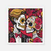 Aangepaste tekst 💀 Pop Día de Muertos Servet (Voorkant)