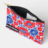Aangepaste tekst Poppy Paddle Pouch Etui (Open)